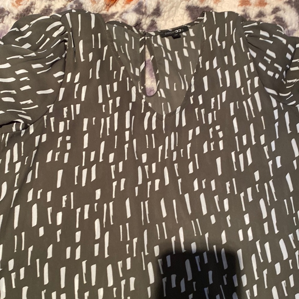 Green work blouse
